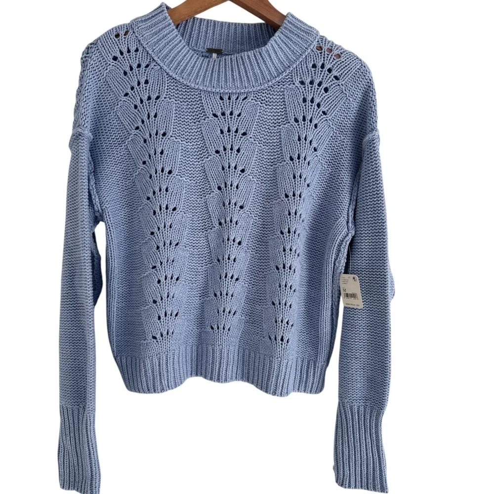 NWT Free People Bell Song Texture-Knit Sweater Size Medium - Picture 2 of 8